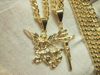 Image 4 of 4mm Cuban Link Double Chain Set 24” | 14K Gold Plated Necklace Set | Layered Cuban Chain Set