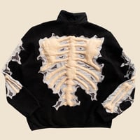 Image 4 of REWORKED NIKE CRACKY 3D PUFF SKELETON MONOCHROME SHERPA JACKET SIZE M/L 