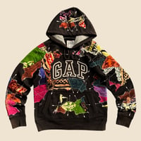 Image 1 of REWORKED GAP INDONESIAN HERITAGE BATIK PATCHWORK HOODIE SIZE S