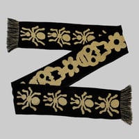 Image of Scarf "Ants, skulls & flowers"