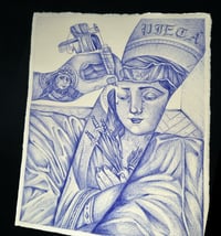 Image 2 of "Pietà" / blue bic pen