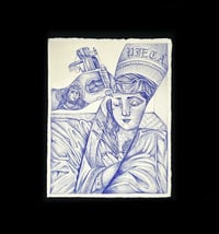 Image 3 of "Pietà" / blue bic pen