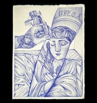 Image 4 of "Pietà" / blue bic pen