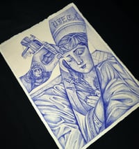 Image 5 of "Pietà" / blue bic pen