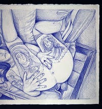 Image 4 of "Edward Bunker" / blue bic pen 