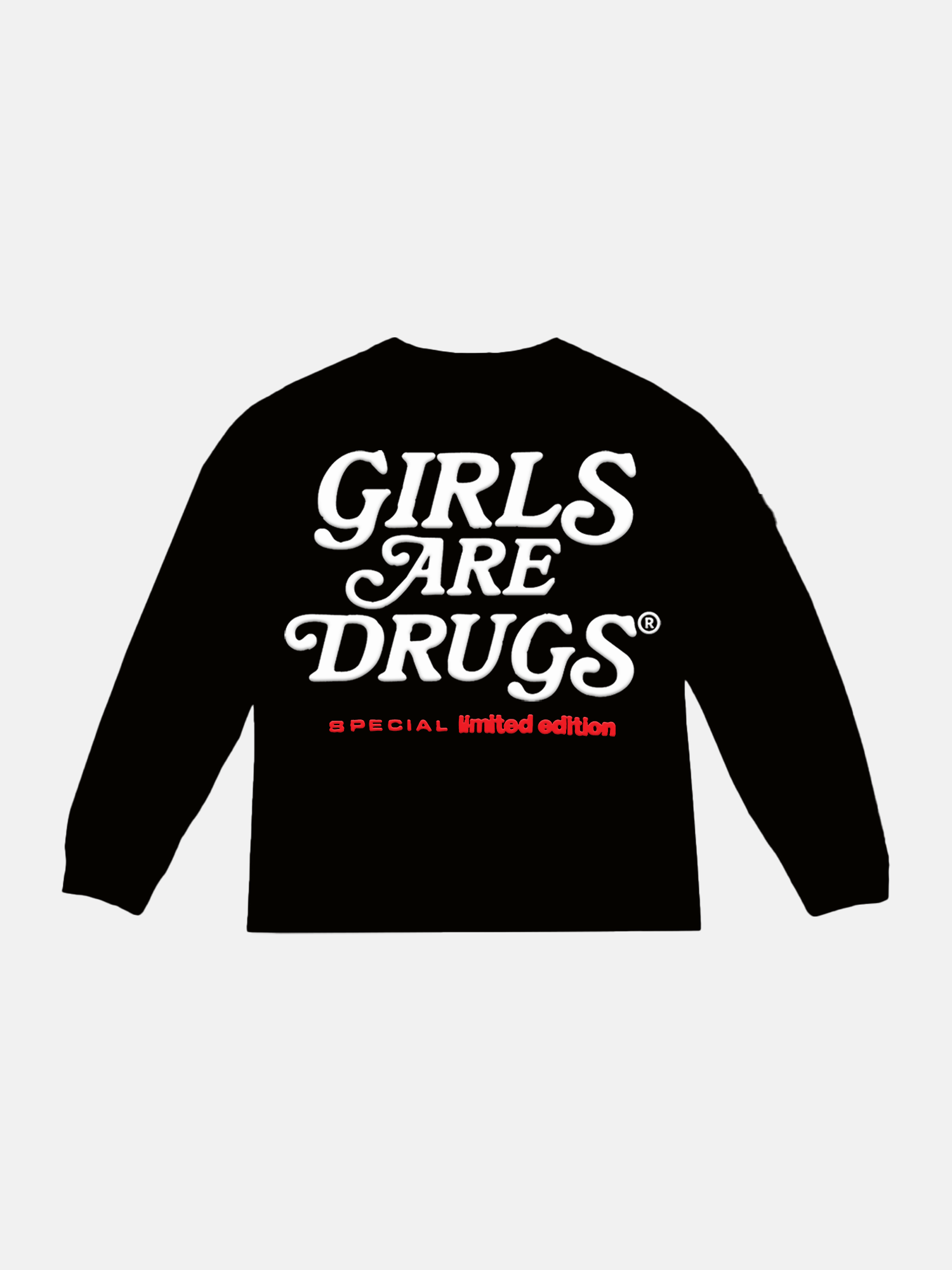 Image of GIRLS ARE DRUGS® "BLOW ME®" L/S TEE - BLACK