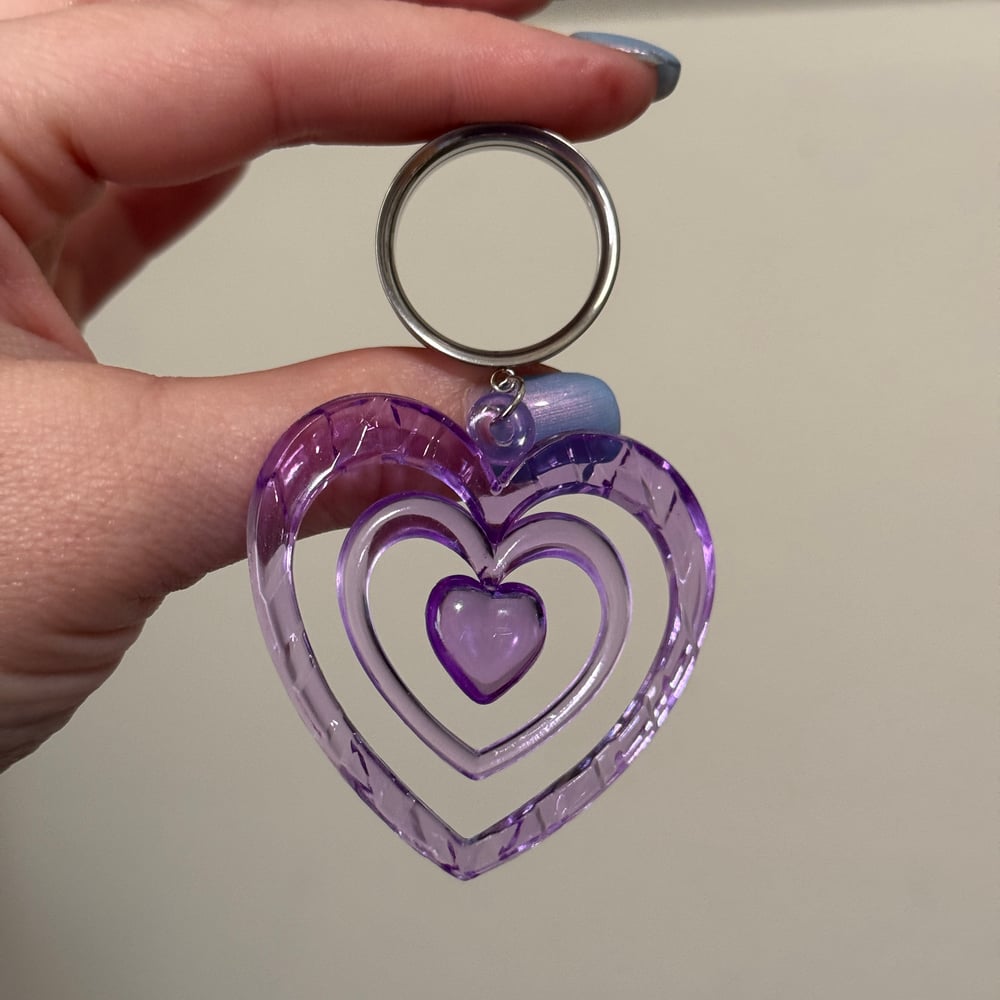 Image of Purple Heart Dangles (sizes 2g-2")