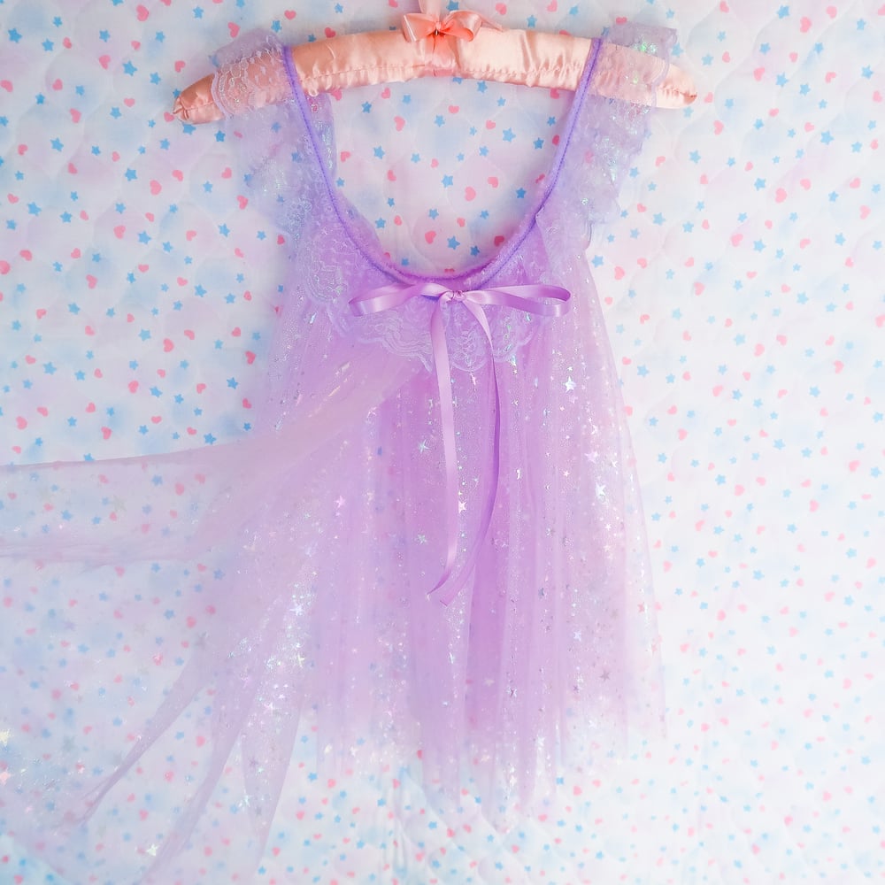 Iridescent Peignoir: Lavender
