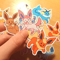 Image 2 of Eeveelutions 2 Inch Glossy Stickers