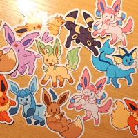 Image 3 of Eeveelutions 2 Inch Glossy Stickers