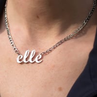 Image 5 de Collier pronom ELLE argent
