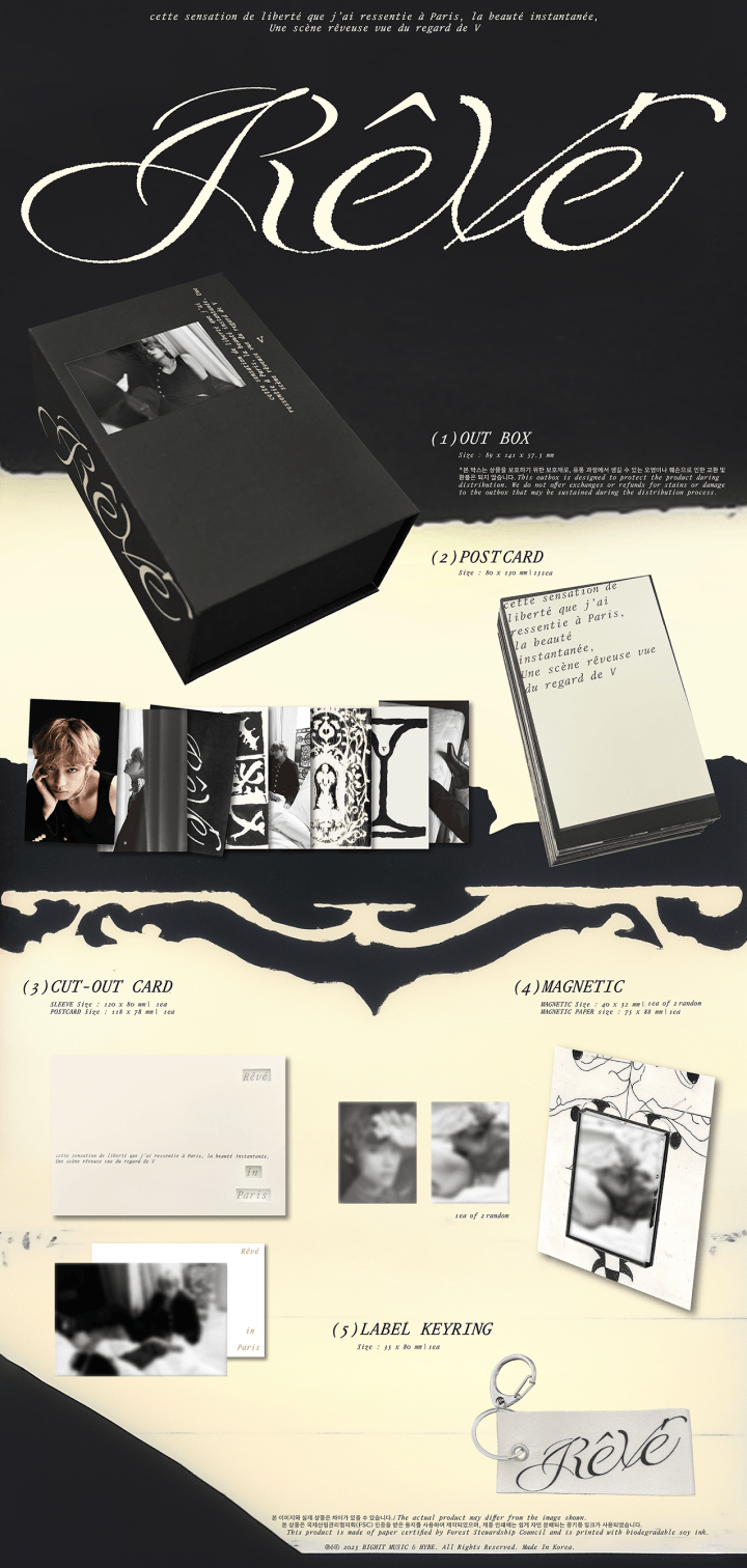 Image of [PRE-ORDER] BTS V Rêvé + Weverse Shop POBs