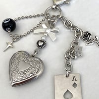 Image 3 of Ace of Spades Heart Locket Keychain
