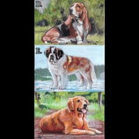 Image 2 of 4x6" Dog paintings.