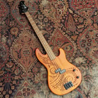 Image 2 of Luna Tattoo 34" Scale Electric Bass Guitar