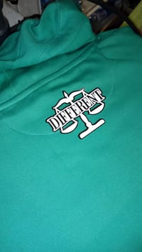 Image 2 of  GREEN/BLACK/WHITE "DIFFERENT" HOODIE