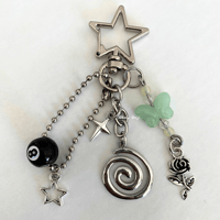 Image 1 of Spiral 8 Ball Keychain 