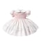 Image of Swiss Dot Heart Smocked Dress - Baby Pink