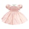 Image of Heart Smocked Dress - Coral