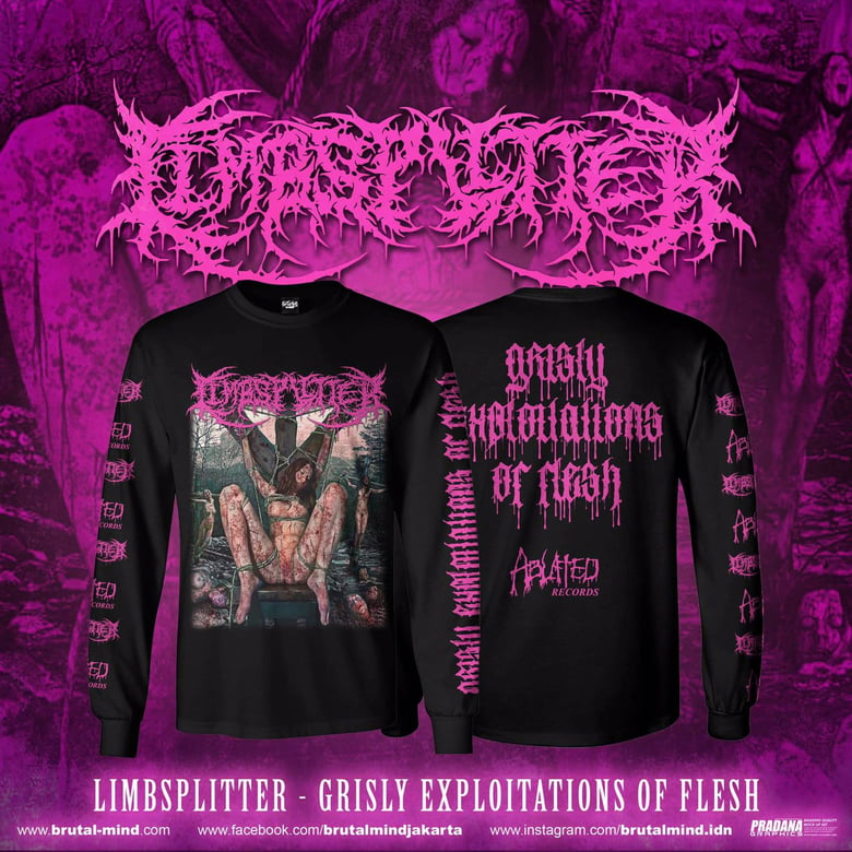 Image of LIMBSPLITTER - Grisly Exploitations of Flesh Brutal Mind LONGSLEEVE