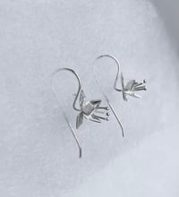 Image 1 of Origami lily silver earrings