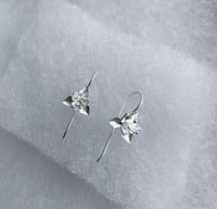 Image 3 of Origami lily silver earrings