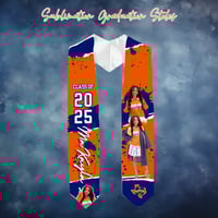 Image 1 of Custom Sublimation Graduation Stole 
