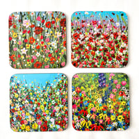 Poppy Fields Coaster Set