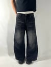 Black/Grey Wash Wide-Leg Denim Jean 