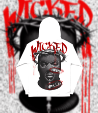 Image 1 of WICKED- WHITE UNISEX HOODIE