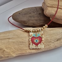 Image 3 of Sacred Heart Beaded Necklace