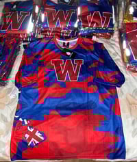 Image 2 of W Red/Blue Camo shirt by RB PRODUCTIONS 