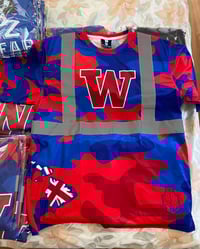 Image 2 of W Red/Blue Camo shirt 