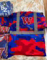 Image 3 of W Red/Blue Camo shirt 