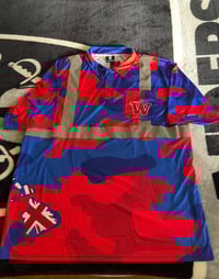 Image 4 of W Red/Blue Camo shirt 