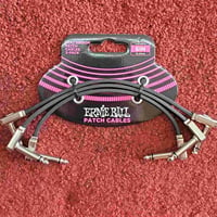 Image 2 of Ernie Ball Flat Ribbon Patch Cable 3 Packs - 3'" 6" and 12"