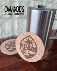 Image 1 of Guam Seal or CNMI Cork Coasters (4pc) Set