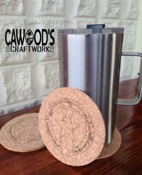 Image 2 of Guam Seal or CNMI Cork Coasters (4pc) Set