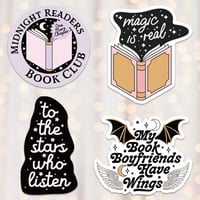 Image 1 of Bookish Stickers, Holographic Book Stickers for Kindle Laptops Water Bottles Tablets Book Merch