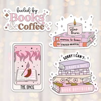 Image 1 of Bookish Stickers, Holographic Book Stickers for Kindle Water Bottles Laptops Tablets Book Merch