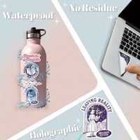 Image 2 of Bookish Stickers, Holographic Book Stickers for Kindle Laptops Tablets Water Bottles Book Merch