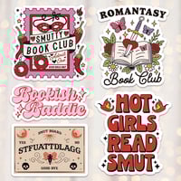 Image 1 of Bookish Stickers, Holographic Book Stickers for Kindle Laptops Water Bottles Tablet Book Merch