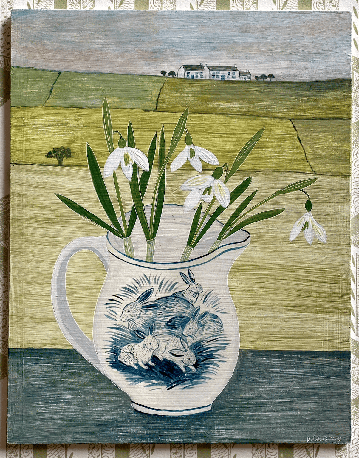 Image of Rabbit jug and Snowdrops