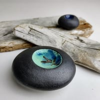 Image 1 of Black tumblestone, marbled pool - Style 1