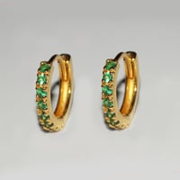 Emerald Huggie Earring