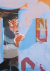 A head filled with tigers... A3 Screenprint