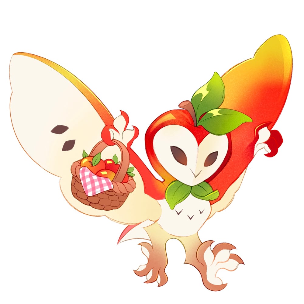 Apple Owl - Jumbo Sticker 