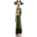 Blue Haired Quirky Elegant Lady with White Westie 
