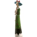 Blue Haired Quirky Elegant Lady with White Westie 