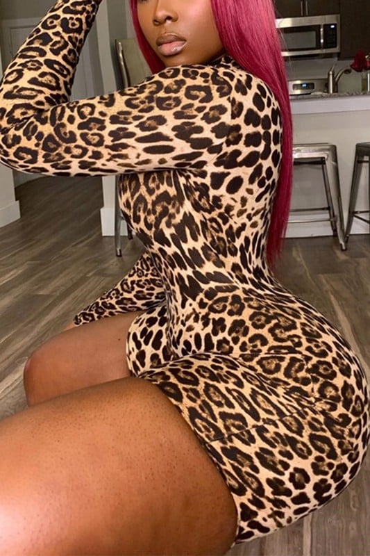 Image of Leopard Print Romper 